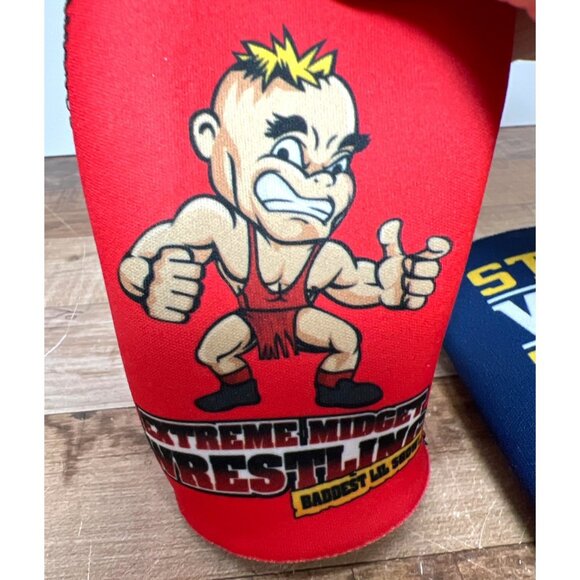 Set Of 2 Neoprene Can Sleeves - Extreme Midget Wrestling & Stand With Us Designs - Picture 2 of 2